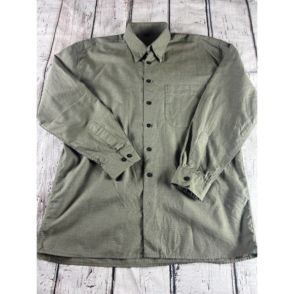 Signature Jack Lipson Mens Button Down Shirt Green Size Large - Picture 6 of 6